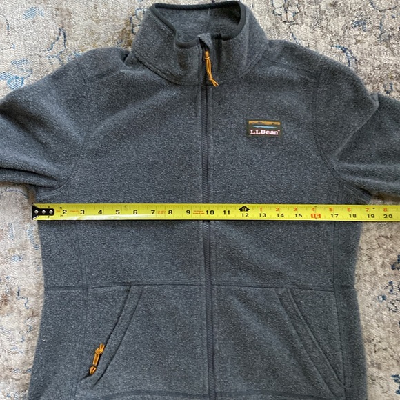 EUC SIZE XS LLBEAN MOUNTAIN CLASSIC HEATHER CHARCOAL FLEECE JACKET - Picture 11 of 11